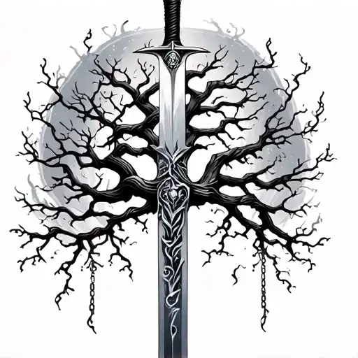 Sword Chained Tree Intertwined