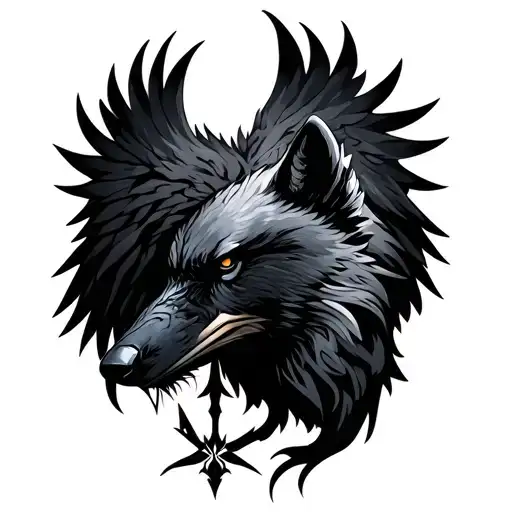 Assassins Creed Valhalla Wolf And Raven Intertwined