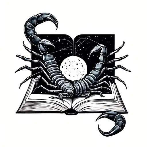 Constellation Scorpion And Cancer Open Book