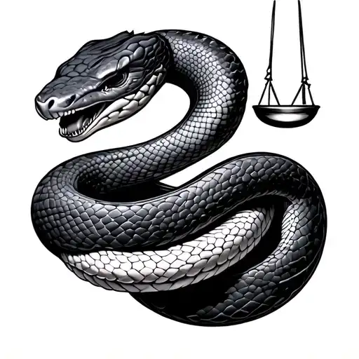 A Snake Wraps Around Libra