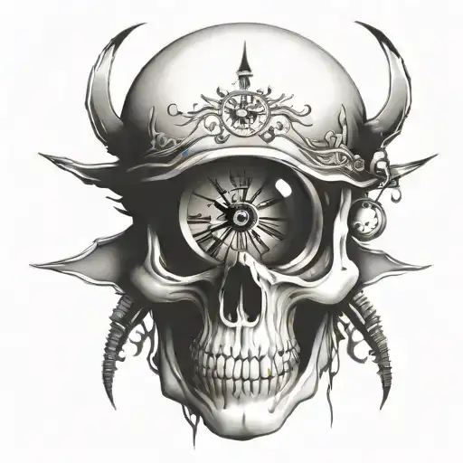 Clock Eye Skull