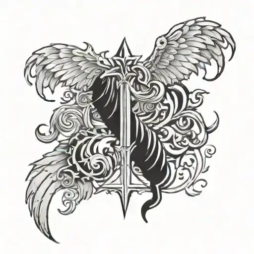 Spine Tattoo The Father The Son And The Holy Ghost