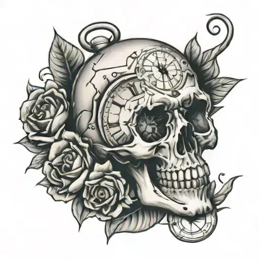 Skull And Clock