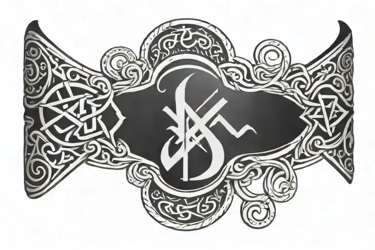 Runes Bracelet Tatoo Design