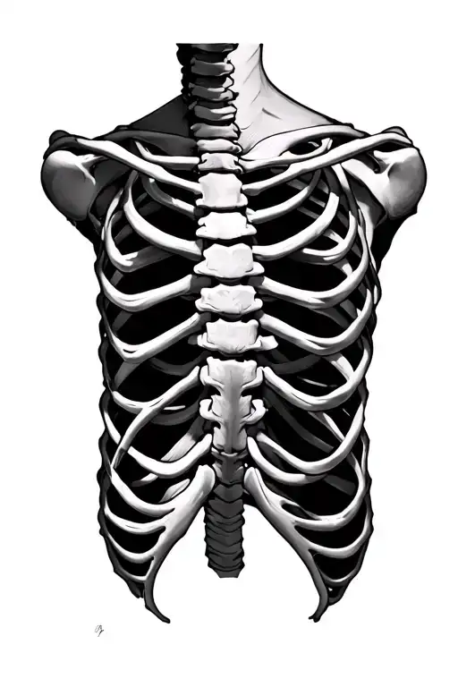 Rib Cage Uncovered Tattoo On The Rib Cage