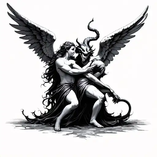 Angel Fighting Demon