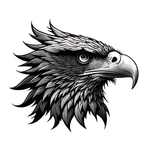 Tattoo Of A Joshua Tree Morphing Into An Eagle Head