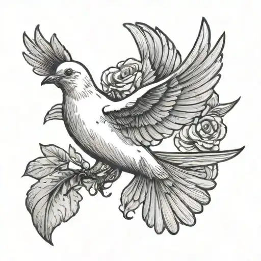 Dove Flying