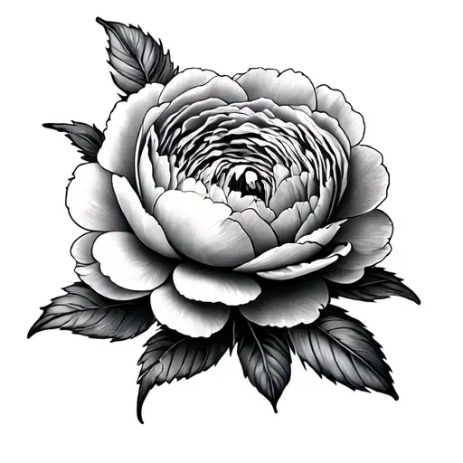 Peonies Black And White