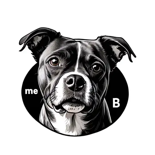 Dog Patica With The Initials M And B