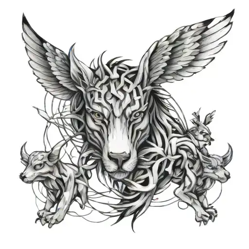 Fine Line Tattoo For Man Showing 4 Kids Abstraxf