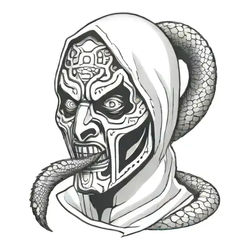 Ghostface With Snake Going