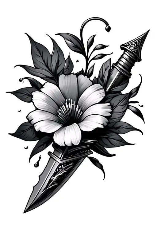 Dagger With Cosmo Flower