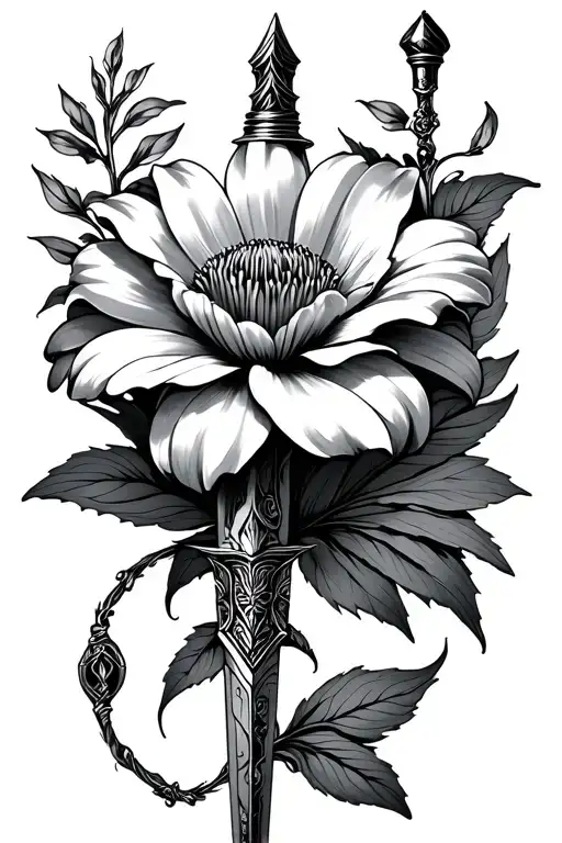 Dagger With Cosmo Flower