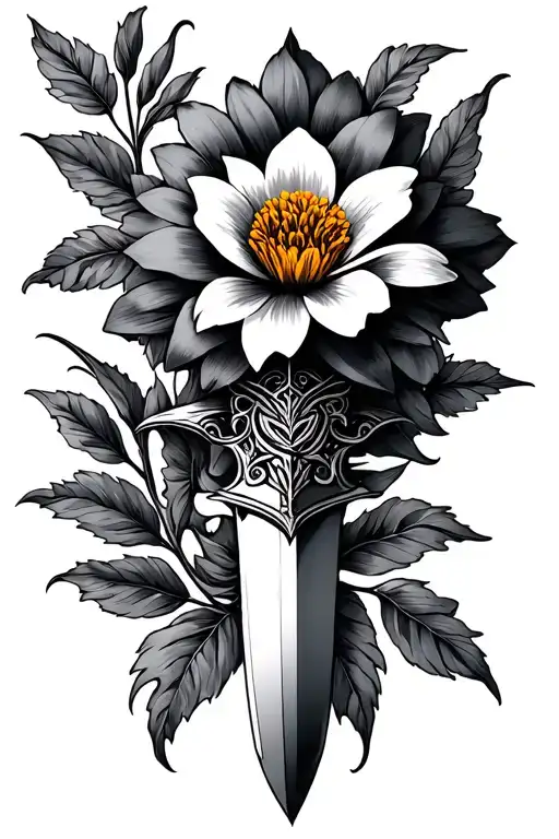 Dagger With Cosmo Flower