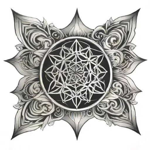 Flower Of Life In 8 Point Star