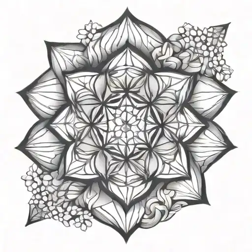 Flower Of Life In 8 Pointed Star