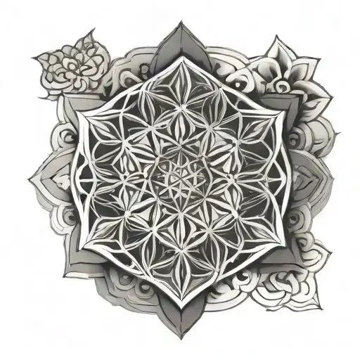 Flower Of Life In 8 Pointed Star