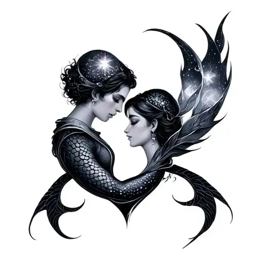 Star Dust Couple Scales Twin Love Soul