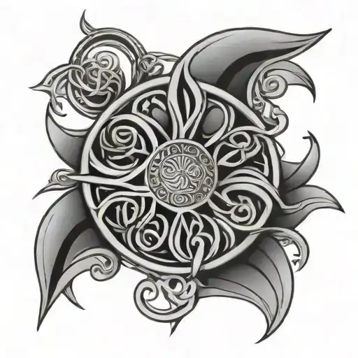 Celtic Sun Tattoo Design