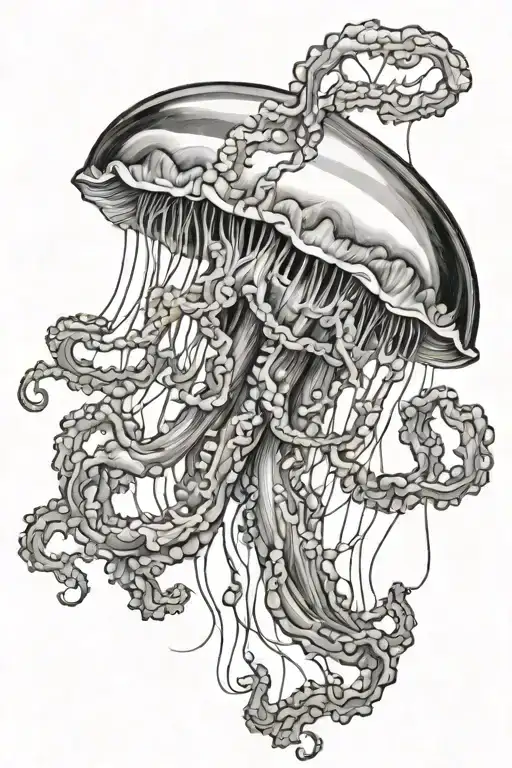 Realistic Transparent Animal Jellyfish