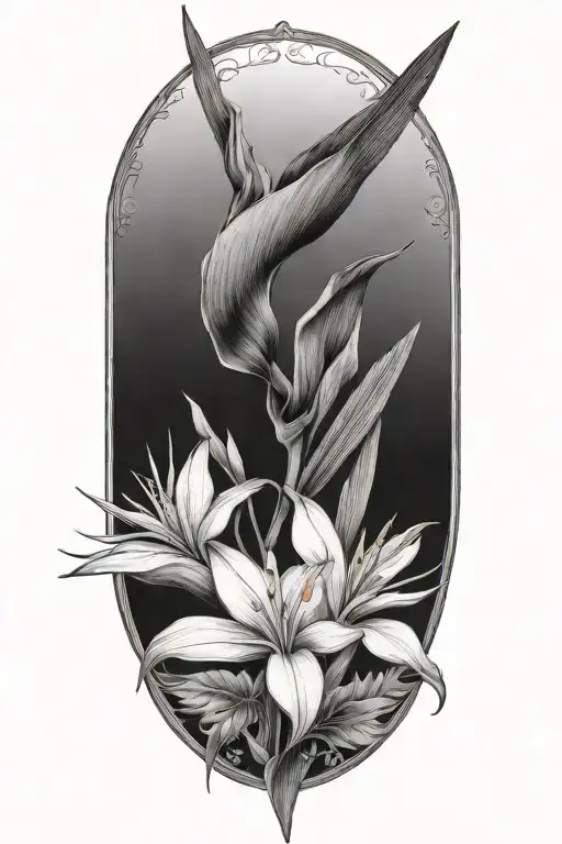 Bird Of Paradise And Hibiscus Flower