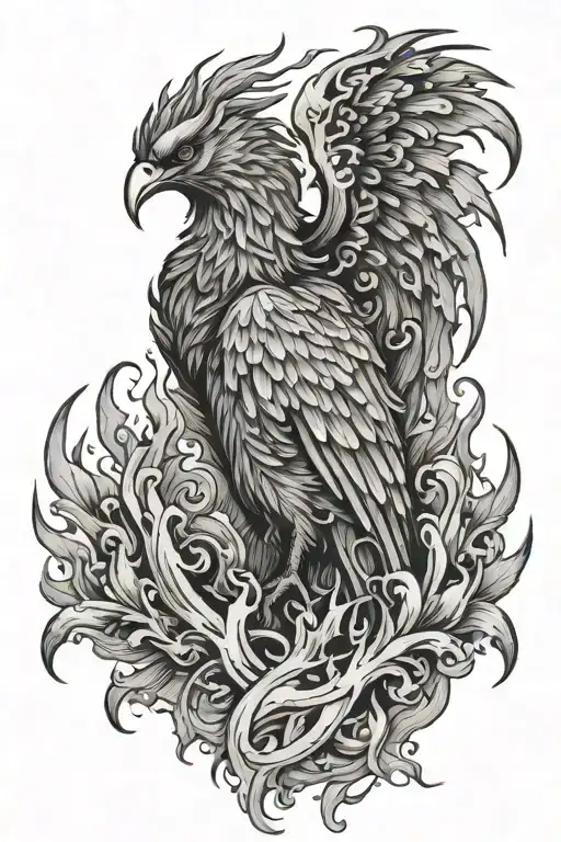 Faucheuse Phoenix Rising From Flames