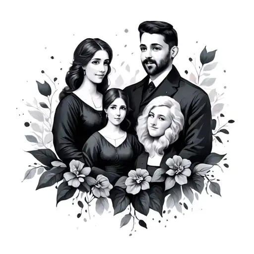 Tattoo For Family With Abstract Forms For Dad Mom Brother