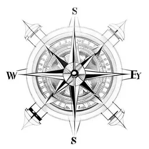 A Compass With Technological Circuitry As The Dial