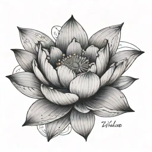 A Lotus Flower Next To The Quote Vitae Desposito