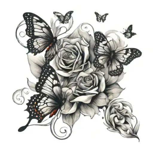 Butterflies Flying Together Representing The Client's Love