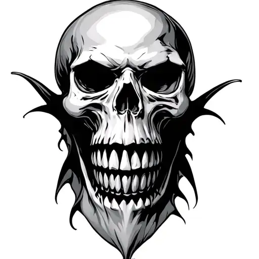 Vampire Skull Mouth With Grill