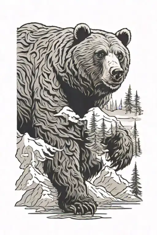 Grizzly Bear Looking