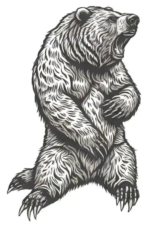 Grizzly Bear Sitting