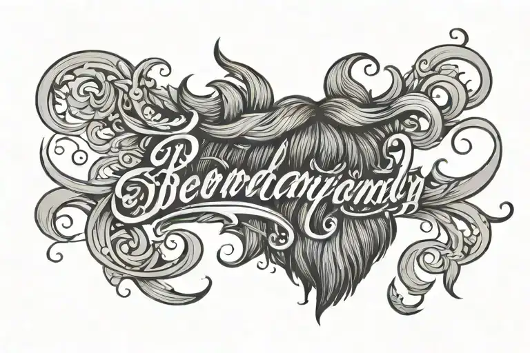 Beard Calligraphy Lettering Design