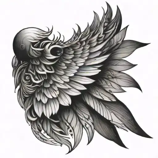 Wing That Starts From An Abstract Line