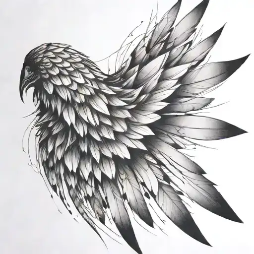 Wing That Starts From An Abstract Line