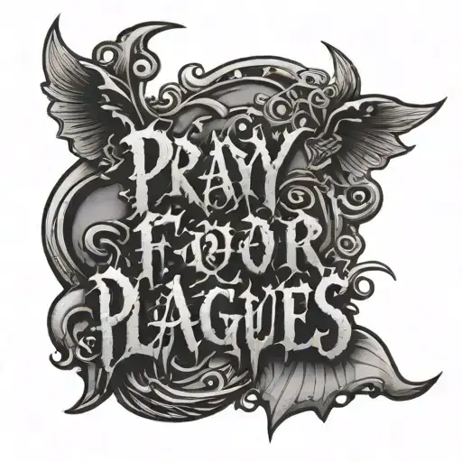 Pray For Plagues Gothic Grafitti Lettering