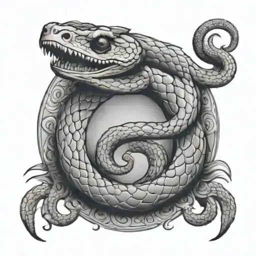 Ouroboros Snake Shaded