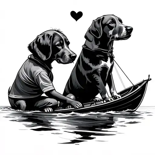 Sailing Children Dog Love