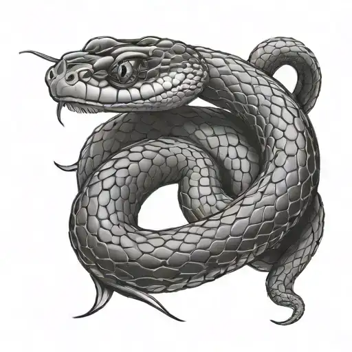 Snake Eating Tail Shaded
