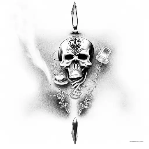 Death With Holding A Sandglass Watches In Black And White Agressive St