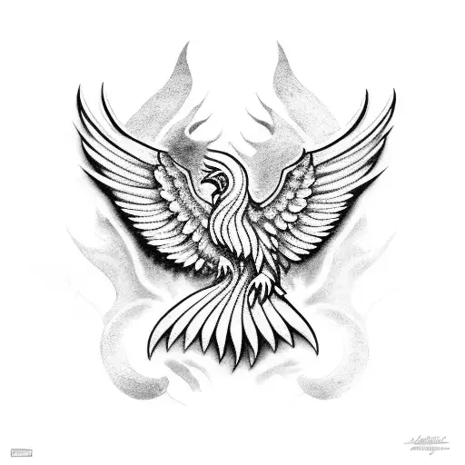 Phoenix Grasping Broken Chain