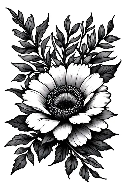 July Birth Flower Down Spine