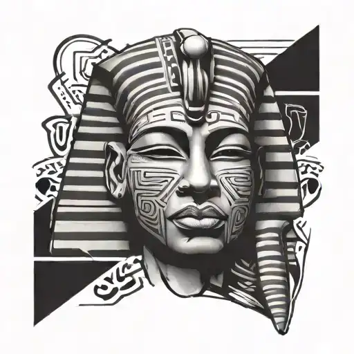 Pharaon Face With 1999 Written Vertically With 221 Senegal In Black With