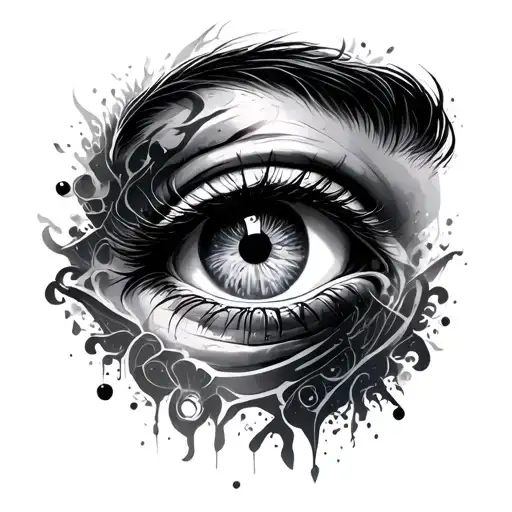 Man Chill Eye And Chaos Around It Line