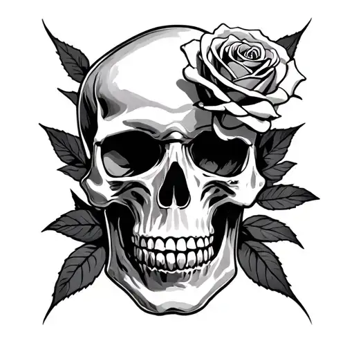 Skull And Rose