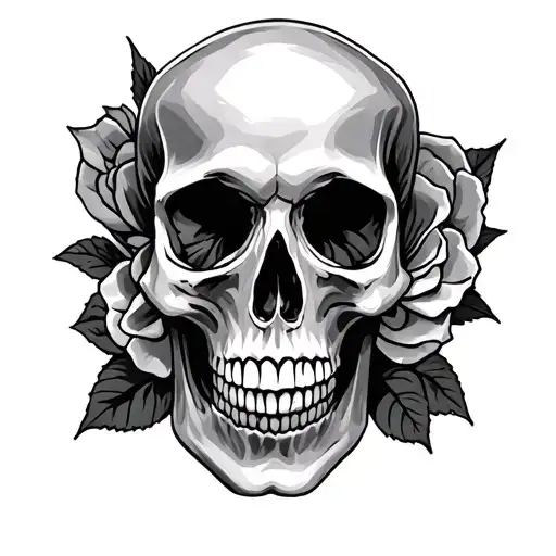 Skull And Rose