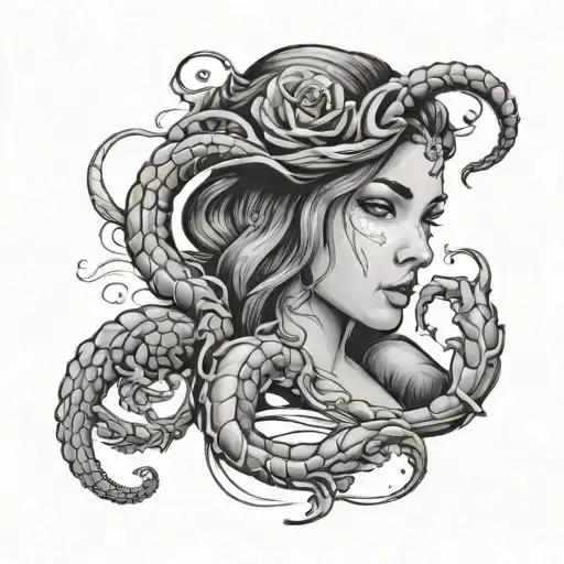 Scorpio Zodiac Sign Woman Holding