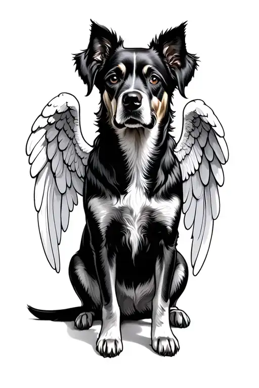 Dog With Angel Wings